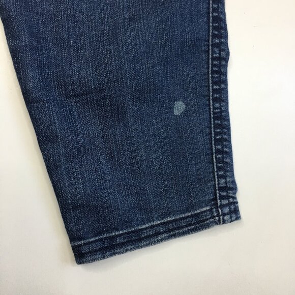 PRANA Medium Wash Organic Cotton Blend 5 Pocket Logo Button Jeans - Picture 12 of 12